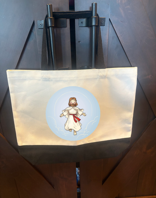 Jesus In the Clouds Tote Bag