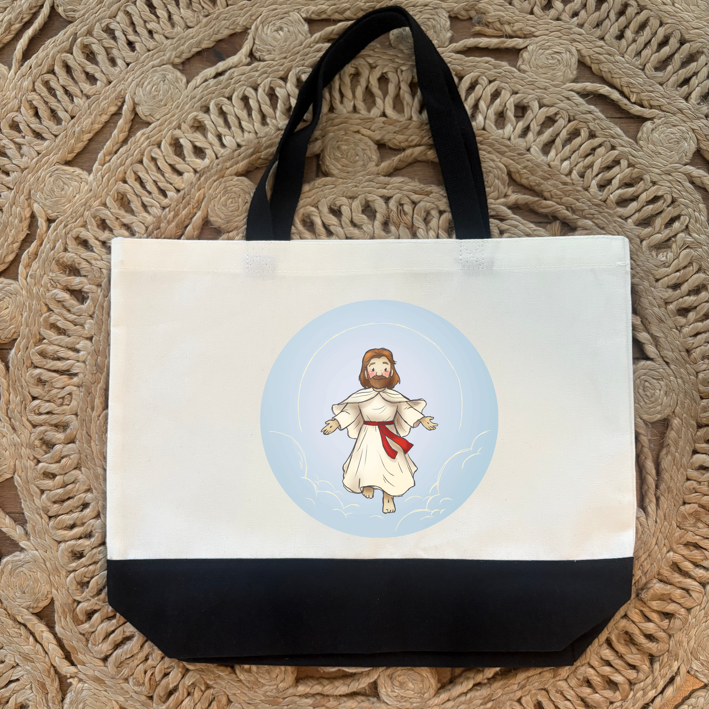 Jesus In the Clouds Tote Bag