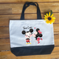 Minnie Kissing Mickey Love You Tote Bag