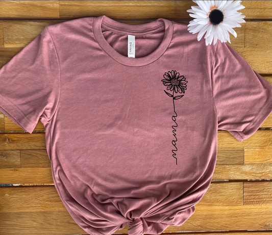 Mama Flower Stem T-Shirt