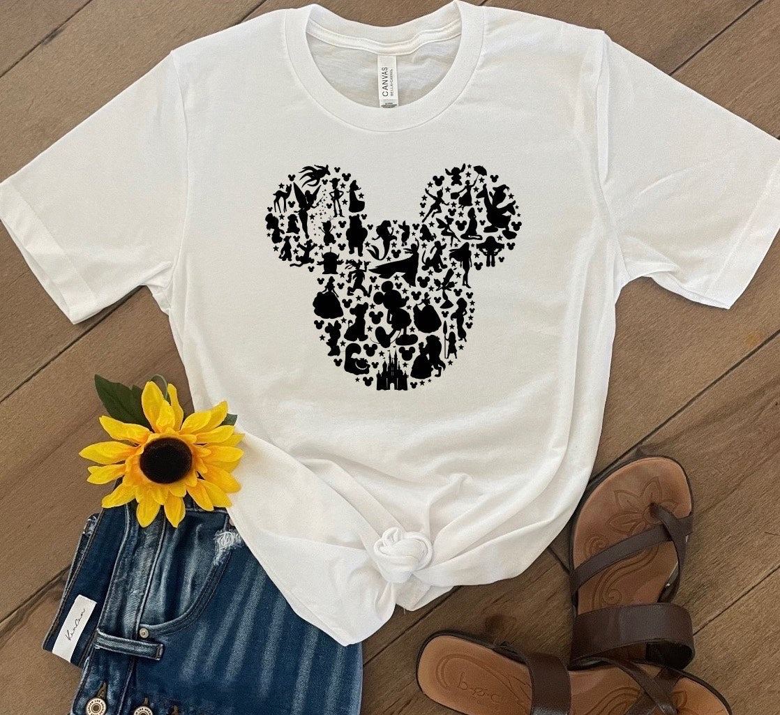 Disney Character Silhouette T-Shirt