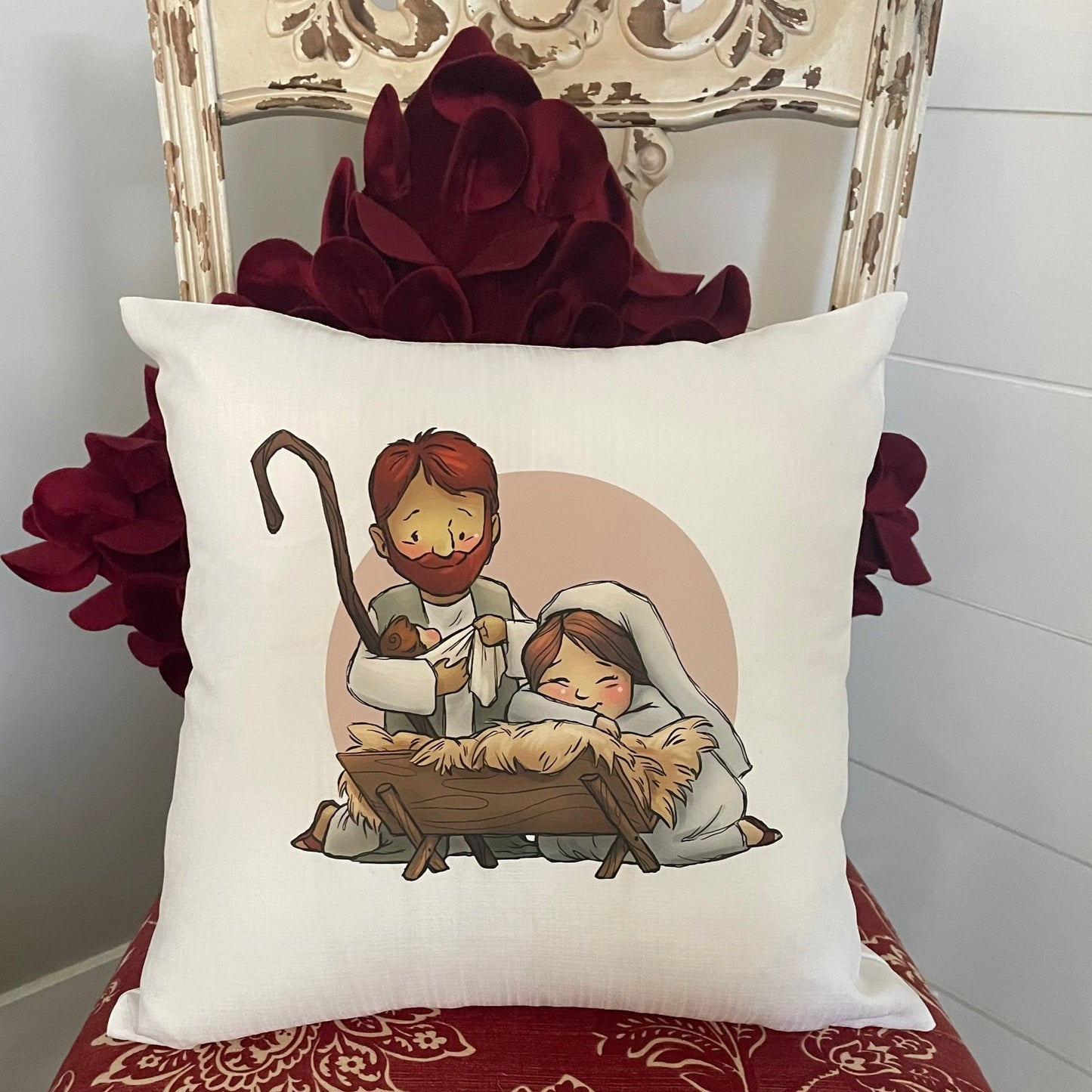 Baby Jesus in a Manger Pillowcase