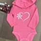 Snowflake Heart Hooded Onesie