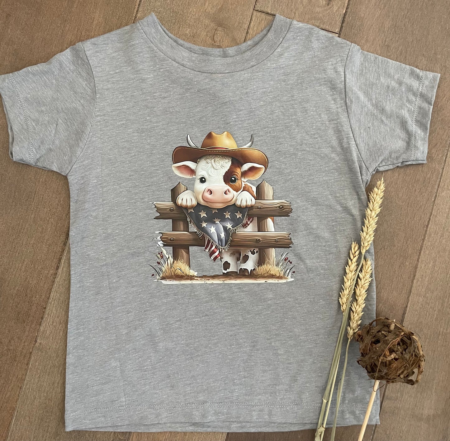 Cowboy Hat Cow Kids Shirt