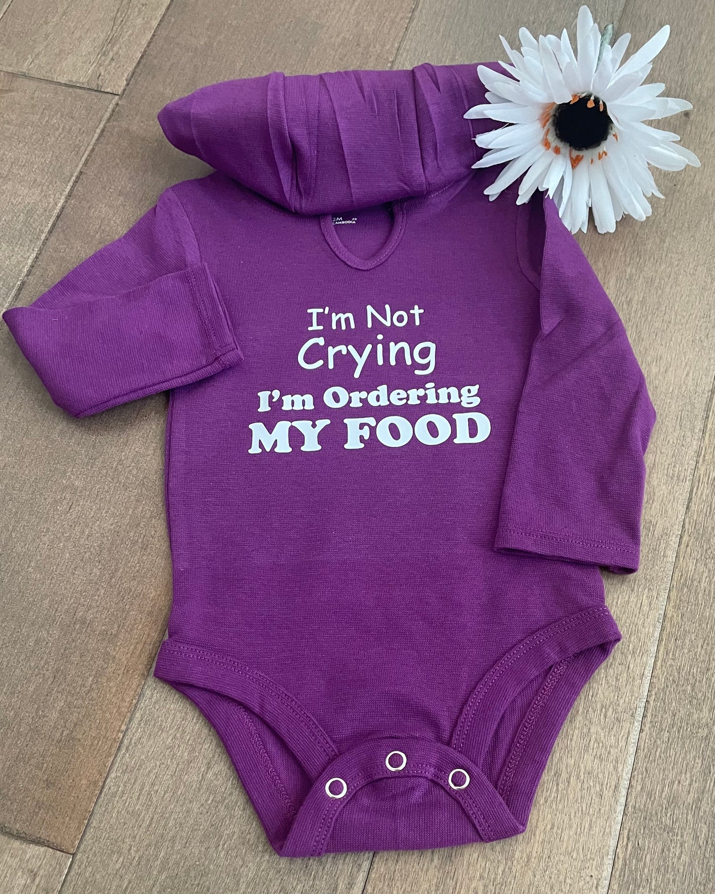 I'm Not Crying Hooded Onesie