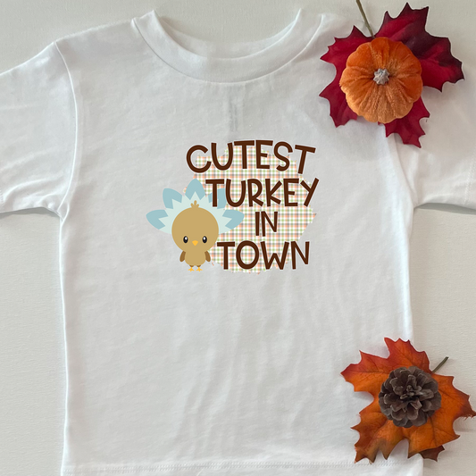 Cutest Turkey in Town Kids Shirt