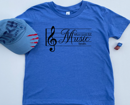 Music Speaks Kids Shirt