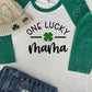 One Lucky Mama Baseball T-shirt