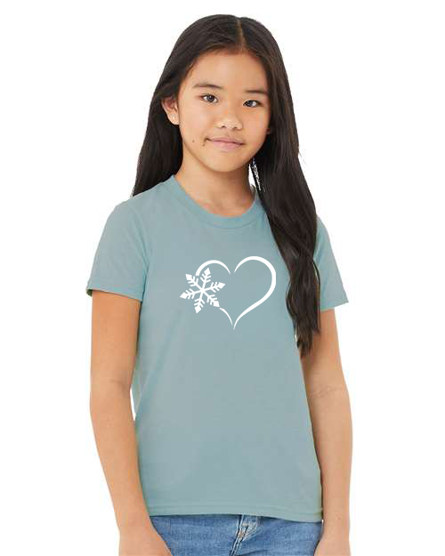 Snowflake Heart Kids Shirt