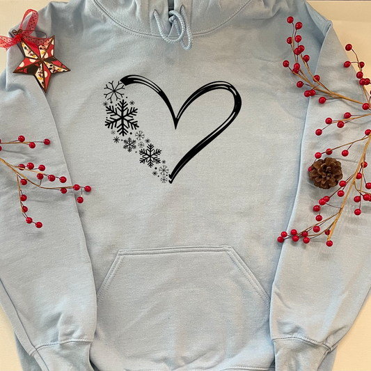 Snowflake Heart Hoodie